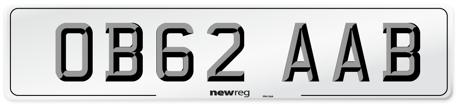 OB62 AAB Number Plate from New Reg